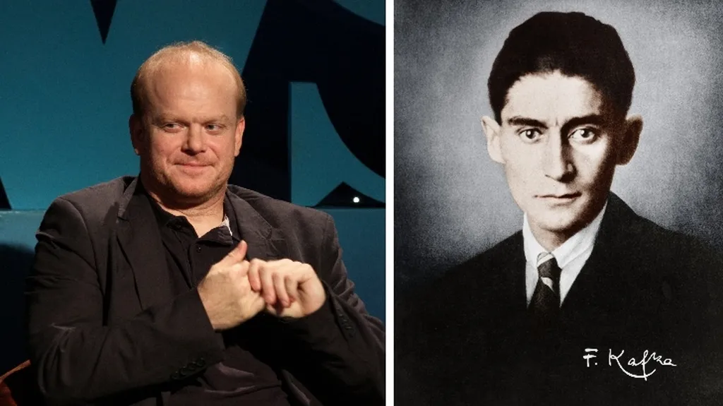 Franz Kafka (vpravo) a jeho herecký představitel David Novotný