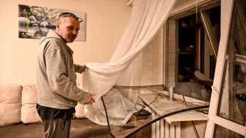 Následky ruského dronového útoku v Záporoží (24. února 2026)