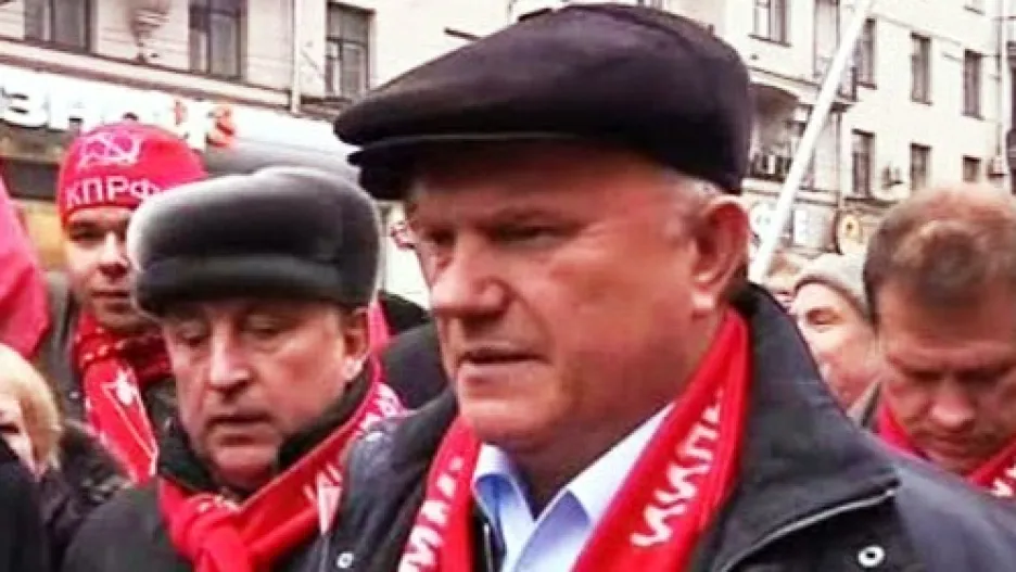Genadij Zjuganov na oslavách VŘSR