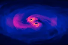 Ještě letos se mohou srazit dvě supermasivní černé díry. Vychrlily by světlo i neutrina a rozvlnily samotný prostor