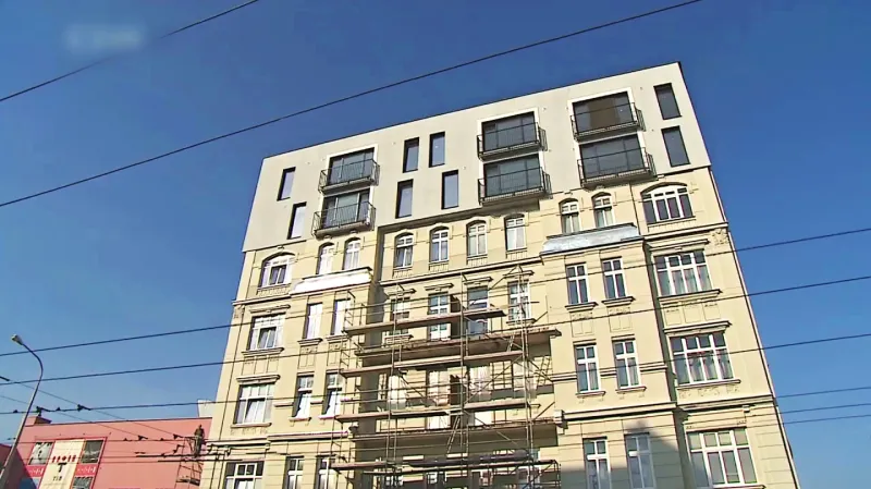 Nástavba na historickém domě v Křenové ulici