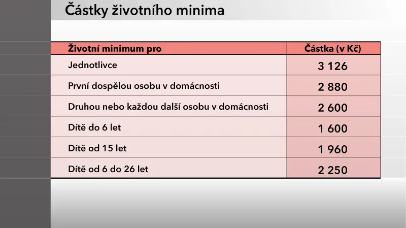 Částky životního minima