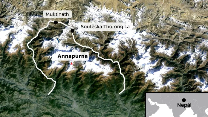 Trekingová trasa okolo Annapurny