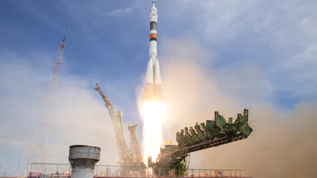 Start ruské rakety k ISS