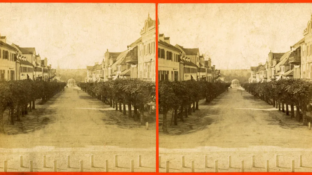 František Fridrich - Františkovy Lázně, Císařská ulice, kolem r. 1870