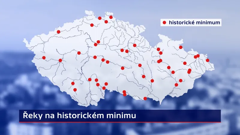 Řeky na historickém minimu k 8. 5. 2018