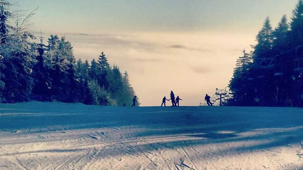 Sjezdovka v SKI areálu Harusák