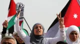 Jorádnská demonstrace na podporu Palestinců
