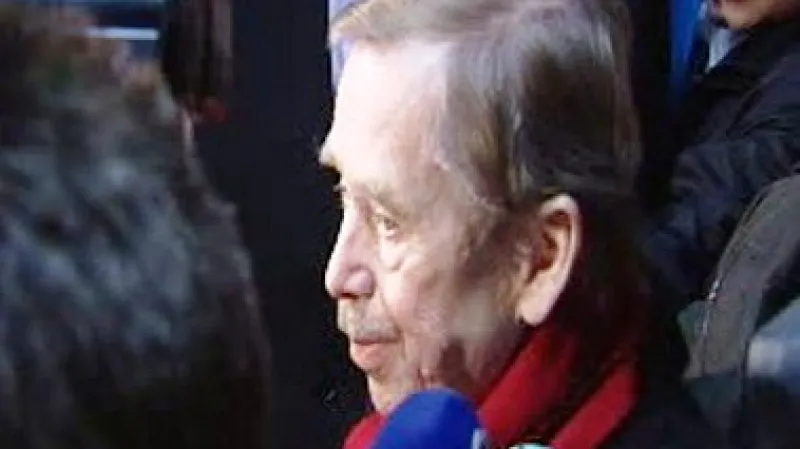 Propuštění Václava Havla z nemocnice