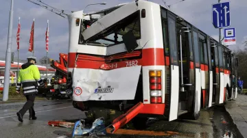 Nehoda autobusů v Brně