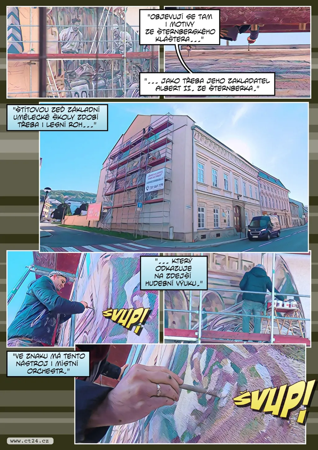 Historii Šternberku připomíná mural