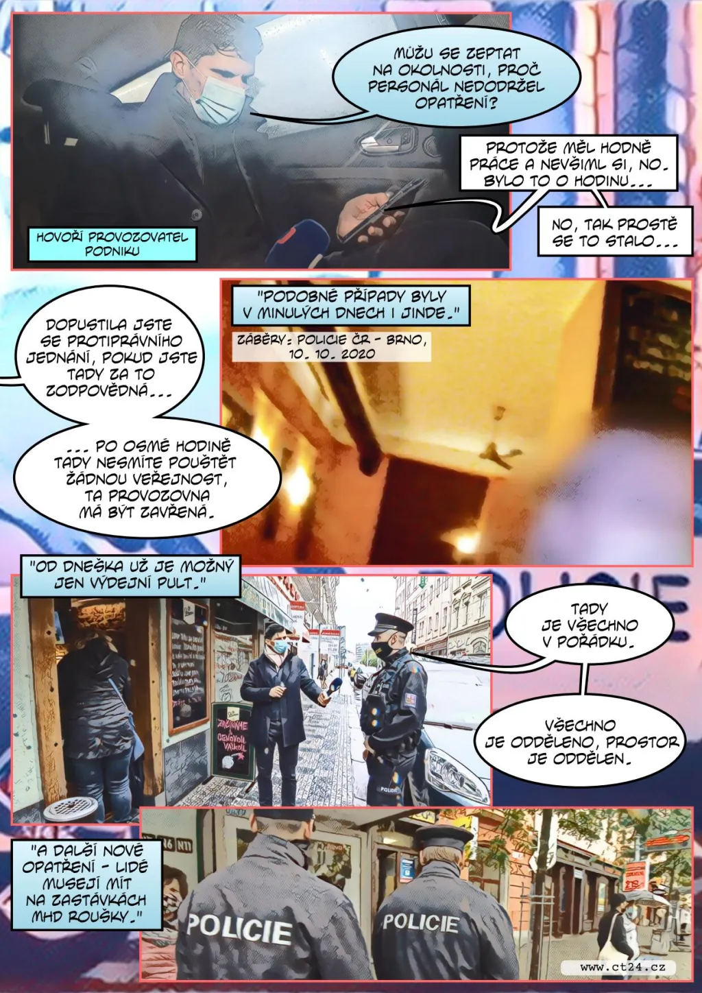 Policie kontroluje dodržování opatření