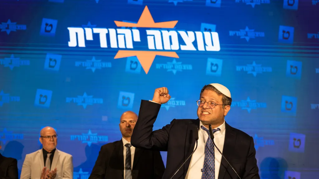 Itamar Ben Gvir se raduje z vítězství v parlamentních volbách