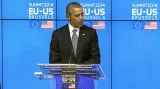 Barack Obama na brífinku po summitu EU-USA