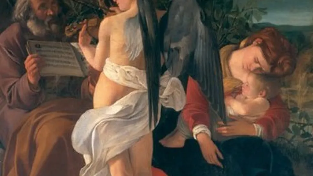 Caravaggio / Odpočinek na cestě do Egypta - detail