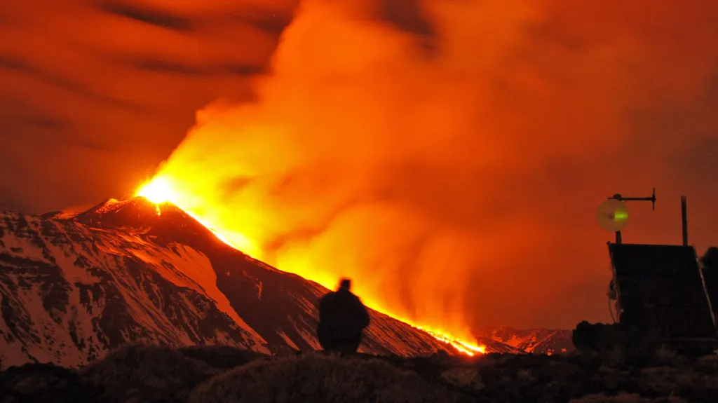 Erupce Etny v noci na 30. prosince