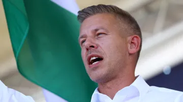 Lídr opoziční strany Tisza Péter Magyar