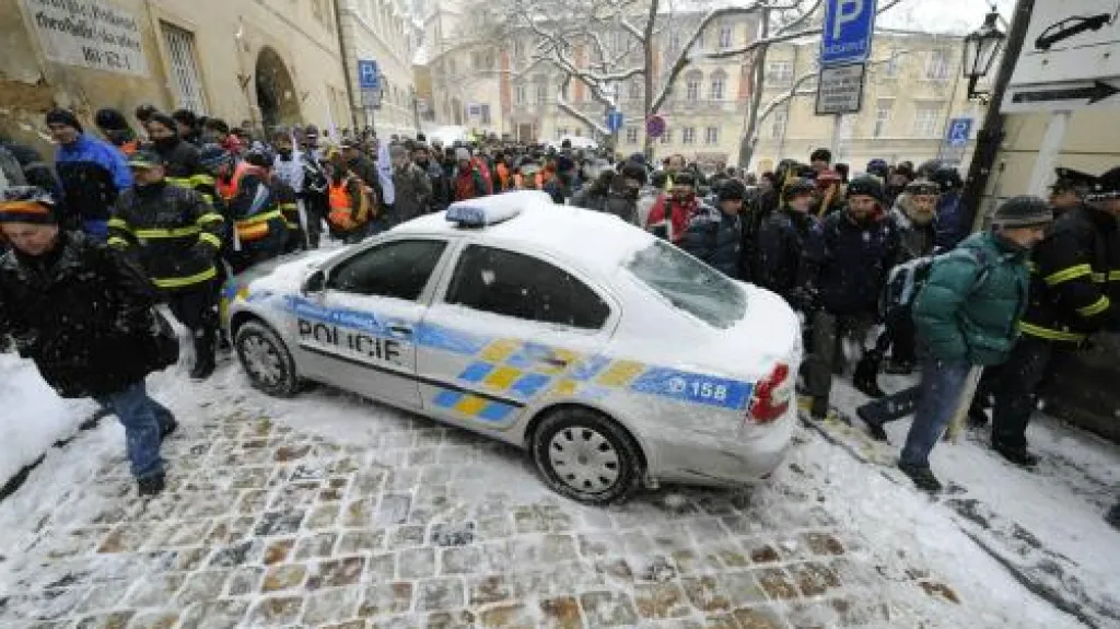 Demonstrace hasičů a policistů
