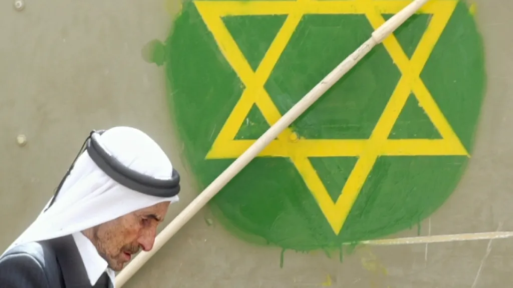 Palestinec a židovská hvězda