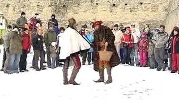 Návštěvníci při zimní prohlídce