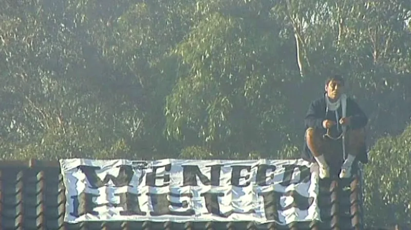 Protest v uprchlickém táboře