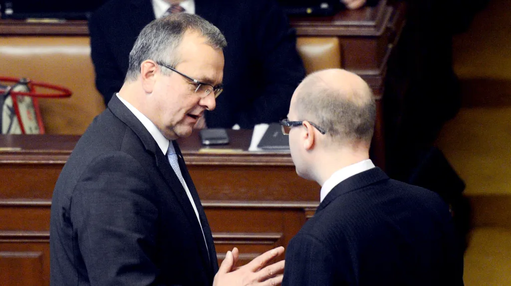 Miroslav Kalousek a Bohuslav Sobotka