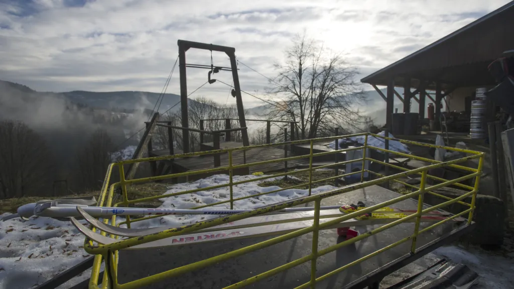 Nákladní lanovka u chaty Bumbálka