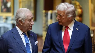 Britský král Karel III. a americký prezident Donald Trump během návštěvy Velké Británie v září 2025
