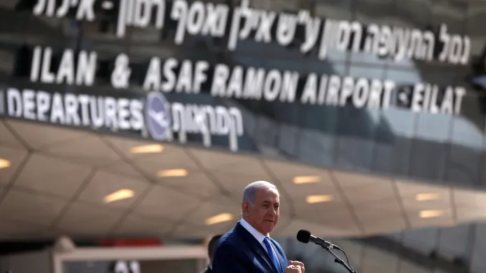 Letiště slavnostně otevřel premiér Benjamin Netanjahu