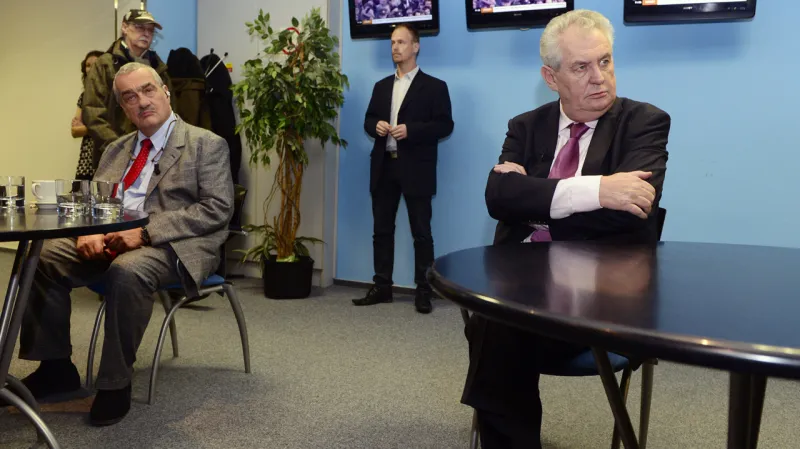 Miloš Zeman a Karel Schwarzenberg v ČT