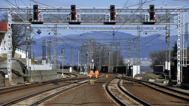 Třinecké zhlaví rekonstruované stanice Mosty u Jablunkova