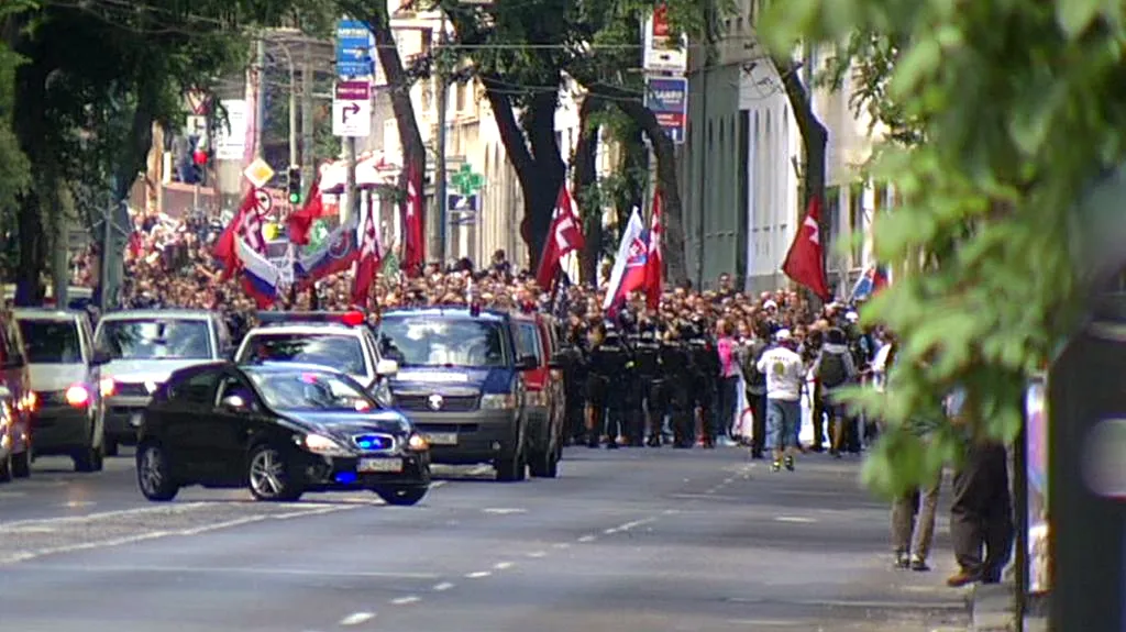 Demonstrace proti imigrantům v Bratislavě