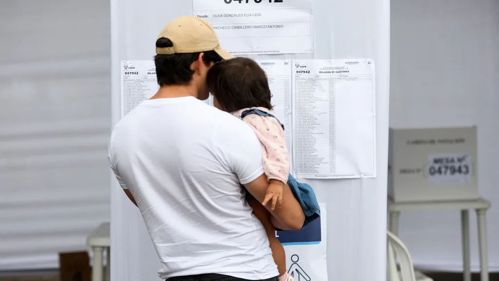 Volební místnost v hlavním městě Lima