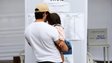 Volební místnost v hlavním městě Lima