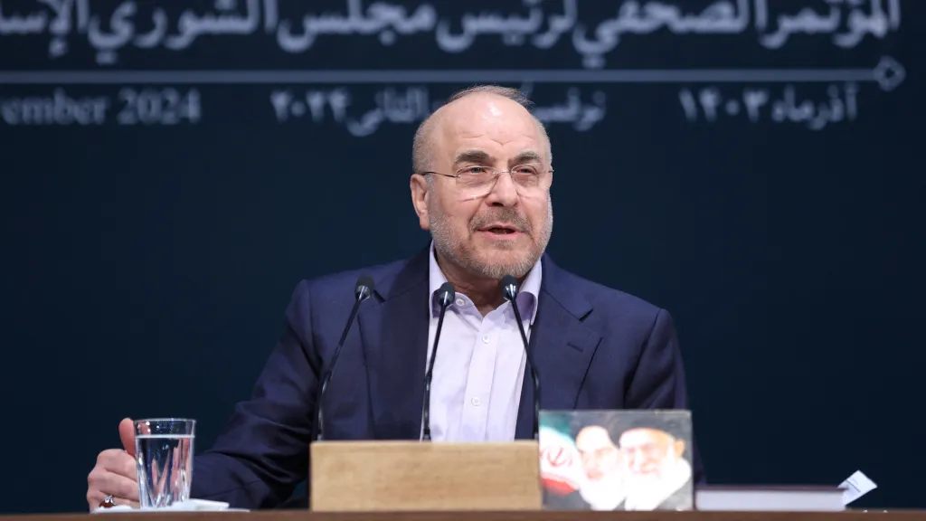 Předseda íránského parlamentu Mohammad Bágher Ghálíbáf
