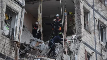 Následky ruského útoku v Dnipru, 8. 11. 2025