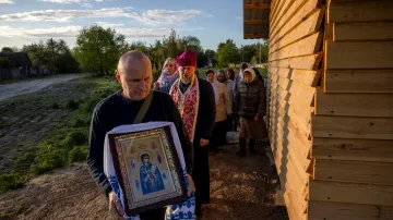 Velikonoce v obci Krasne v Černihivské oblasti