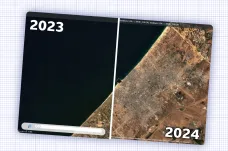 SROVNÁNÍ: Gaza ze satelitu před válkou a dnes