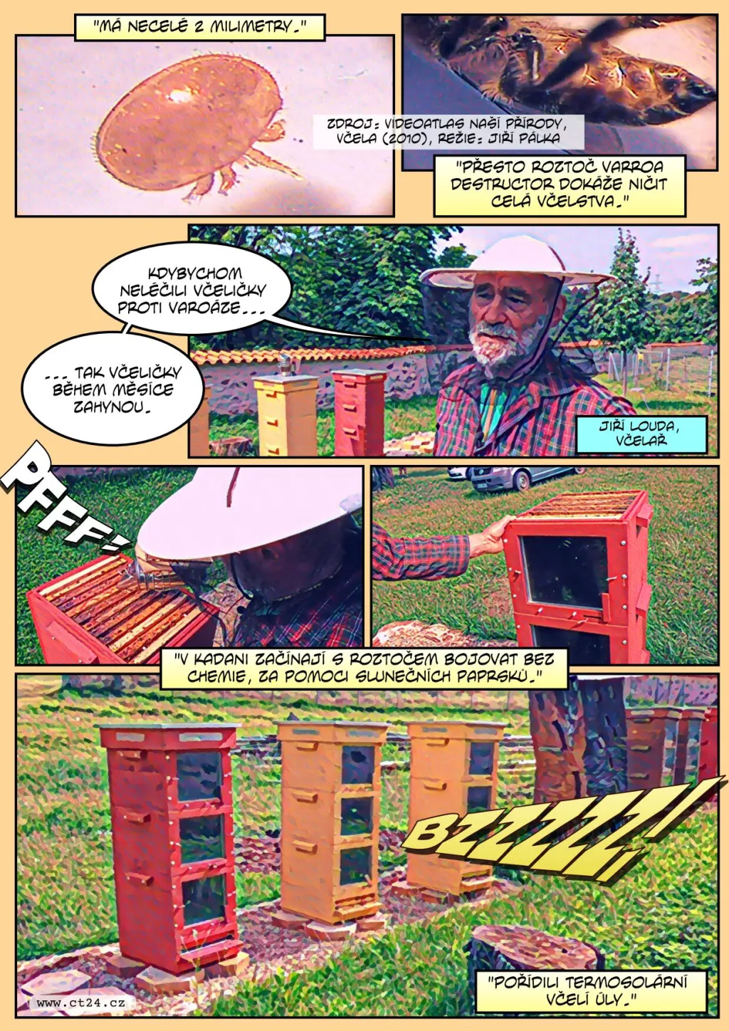 Místo chemických postřiků teplo a slunce. V Kadani zkouší proti včelím roztočům speciální české úly