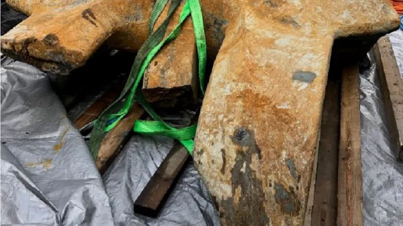 Kotva, která roztrhla plynovod Balticconnector