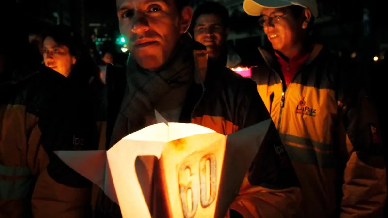 Hodina Země v bolívijském La Paz