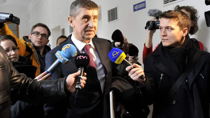 Andrej Babiš s novináři