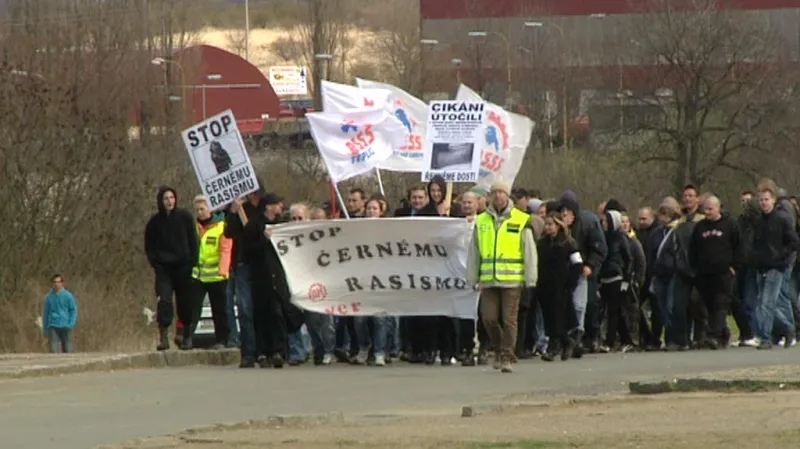 Pochod extremistů v Chanově