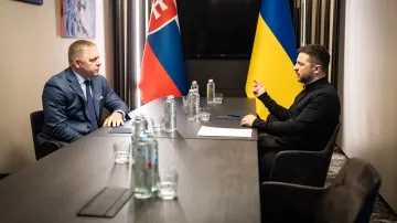 Robert Fico (Smer) a Volodymyr Zelenskyj