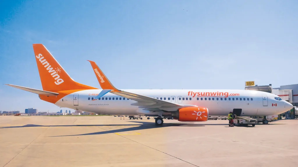 Boeing 737 patřící společnosti Sunwing Airlines