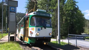 Tramvaj mezi Libercem a Jabloncem nad Nisou