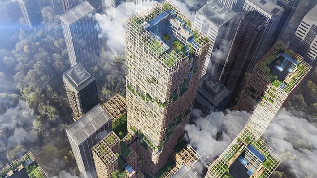 Vizualizace mrakodrapu W350