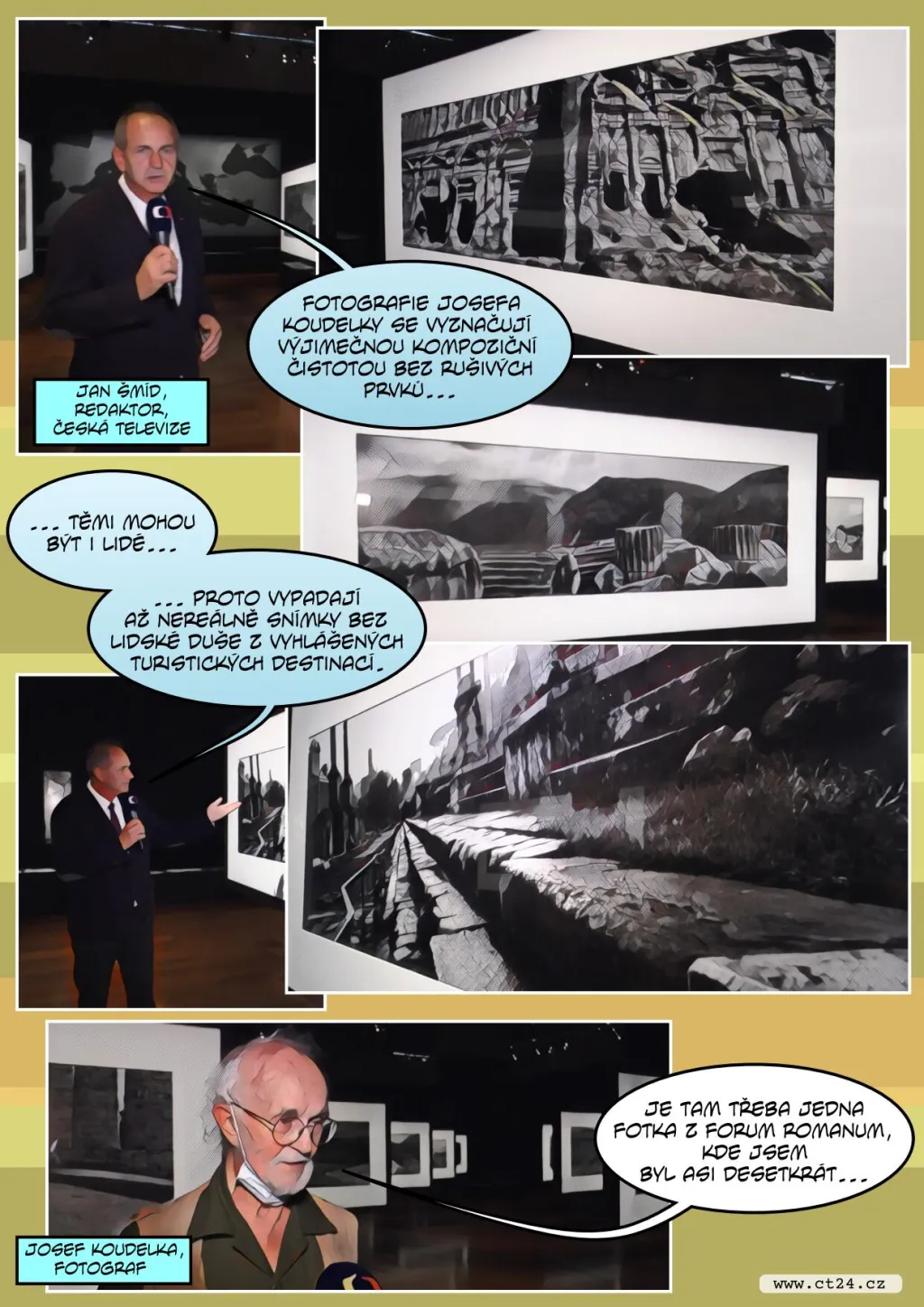 Český fotograf Koudelka vystavuje v Paříži stovky panoramatických fotografií památek z celého světa