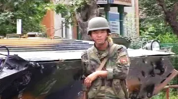 Vojáci v Kyrgyzstánu