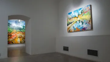 Z výstavy 15 lounských výtvarníků